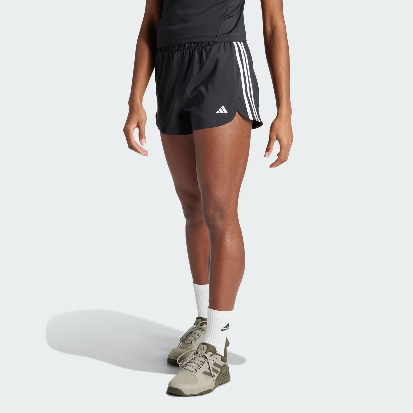 Pantalón corto alto tejido Adidas Pacer de 3 pulgadas