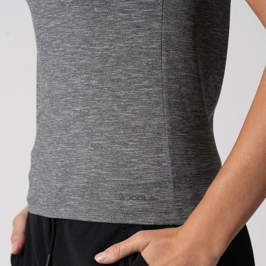 JOOLA CLUB SS PARA MUJER GRIS CARBÓN JASPEADO
