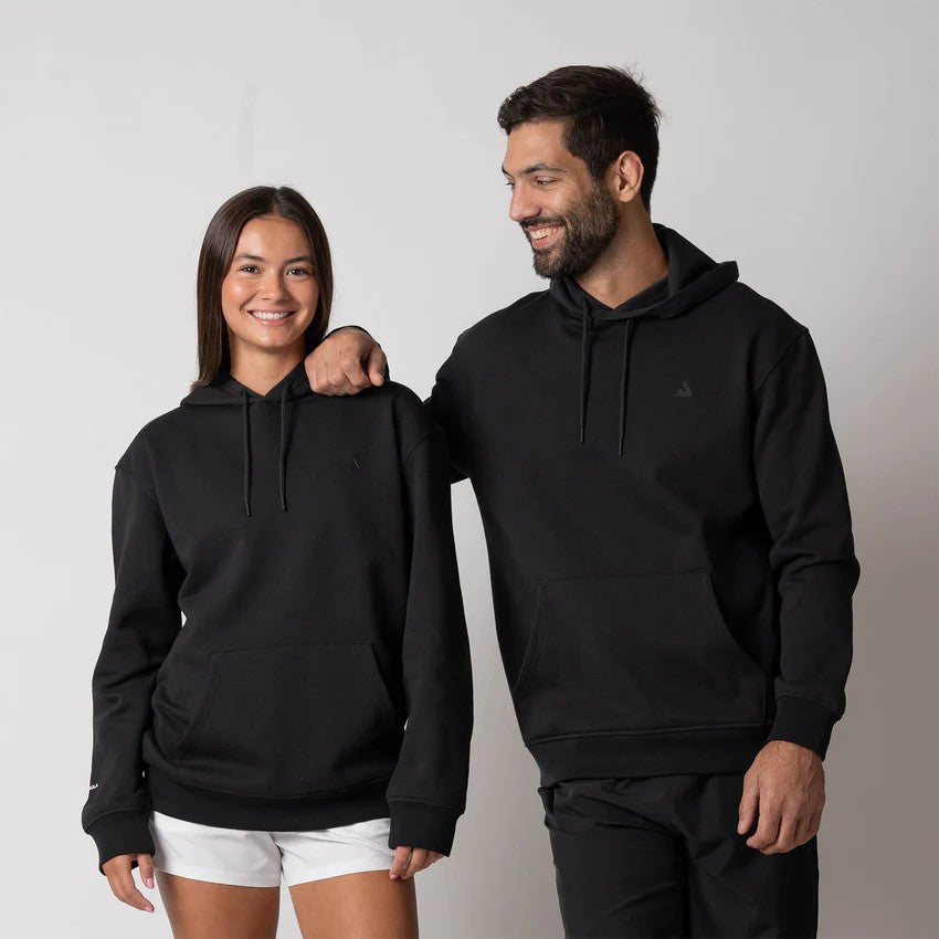 Sudadera unisex con capucha de polar Joola, color negro