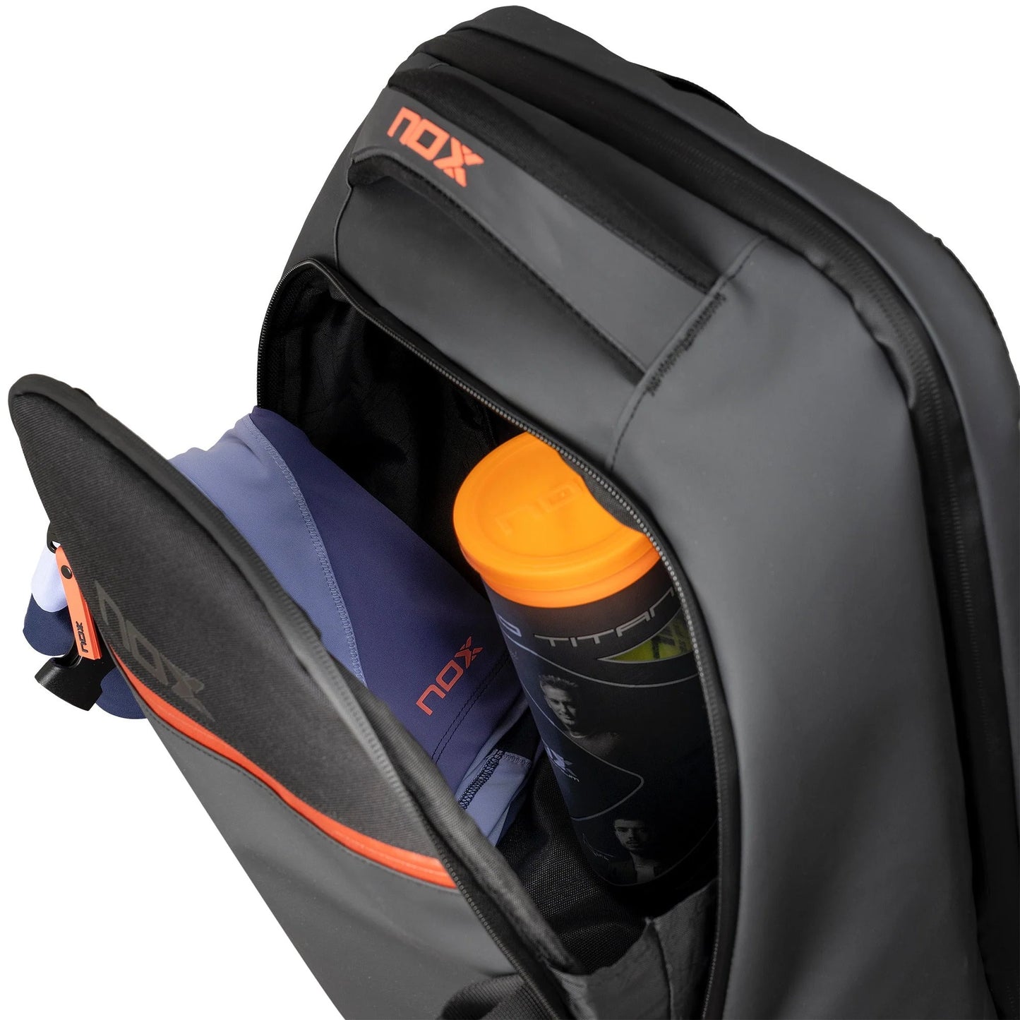MOCHILA NOX SERIE ABIERTA NEGRO/ROJO