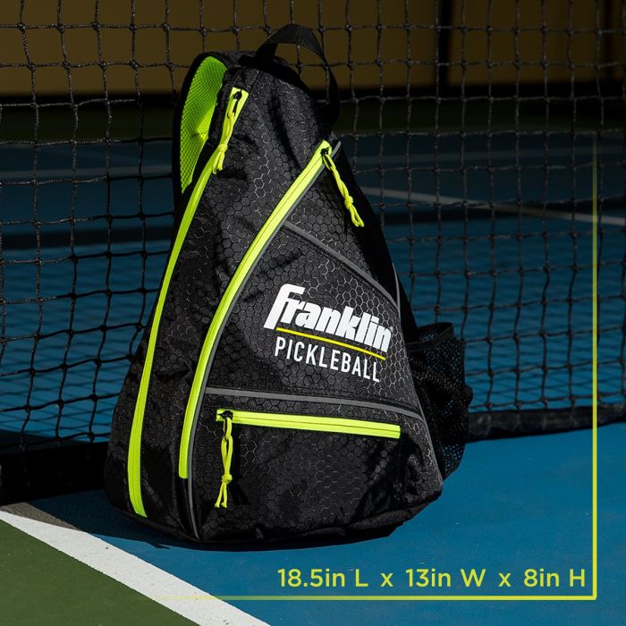 BOLSA BANDOLERA FRANKLIN PICKLEBALL NEGRO AMARILLO ÓPTICO