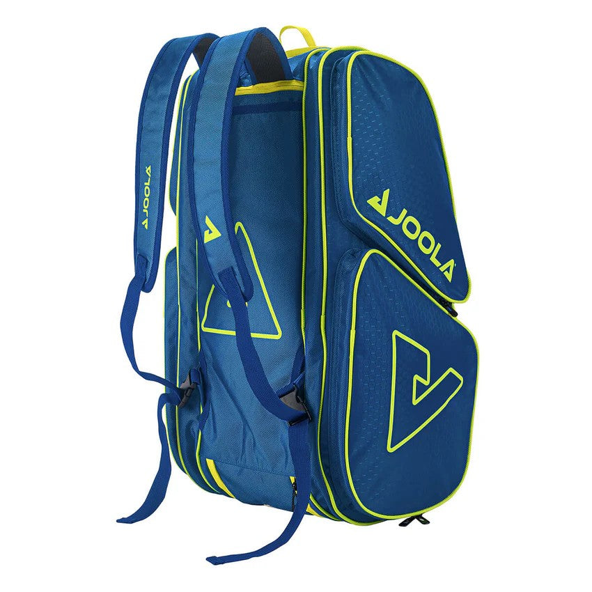 BOLSA DE PICKLEBALL JOOLA TOUR ELITE PRO, AZUL MARINO Y AMARILLO