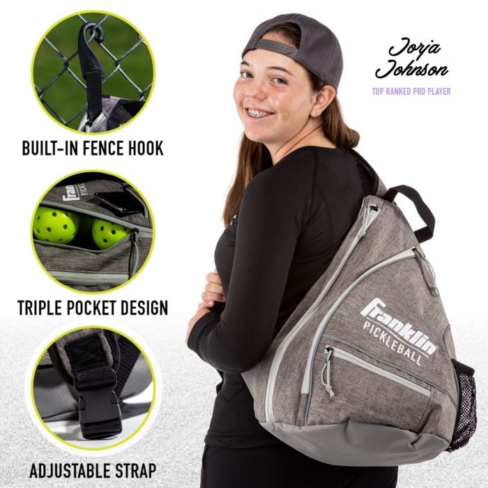 BOLSA BANDOLERA FRANKLIN PICKLEBALL GRIS