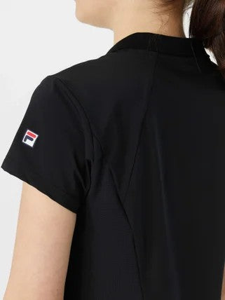POLO DE TENIS ESENCIALES DE FILA DE MUJER NEGRO