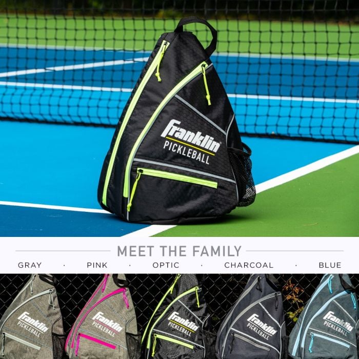 BOLSA BANDOLERA FRANKLIN PICKLEBALL NEGRO AMARILLO ÓPTICO