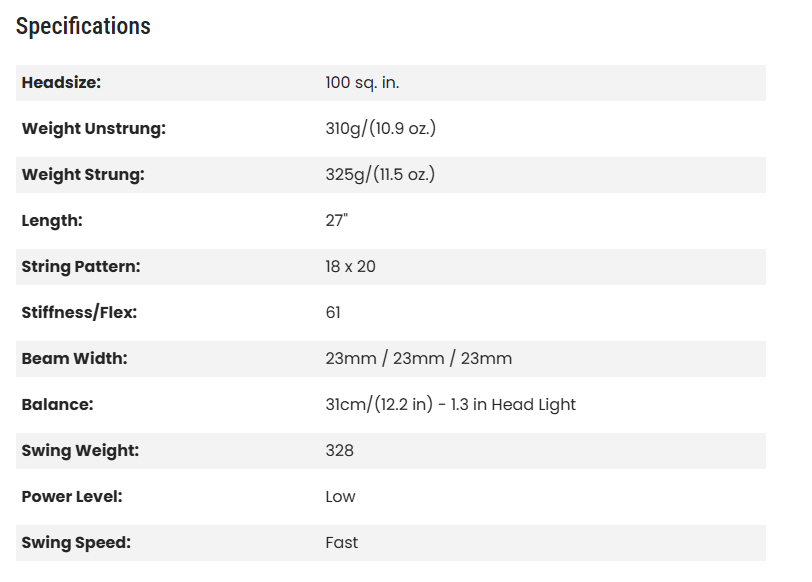 HEAD SPEED PRO LEGEND 2025 SIN ENCORDAR