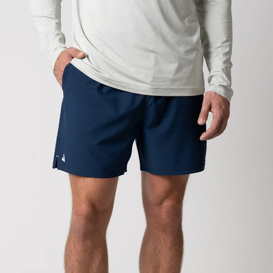JOOLA PANTALONES CORTOS TEJIDOS PARA HOMBRE 5" AZUL MARINO