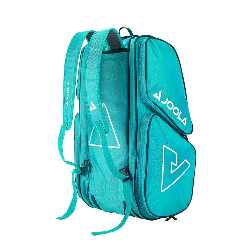 BOLSA DE PICKLEBALL JOOLA TOUR ELITE PRO TURQUESA Y VERDE AZUL
