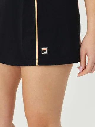 FALDA FILA MUJER BACK SPIN A-LINE NEGRA