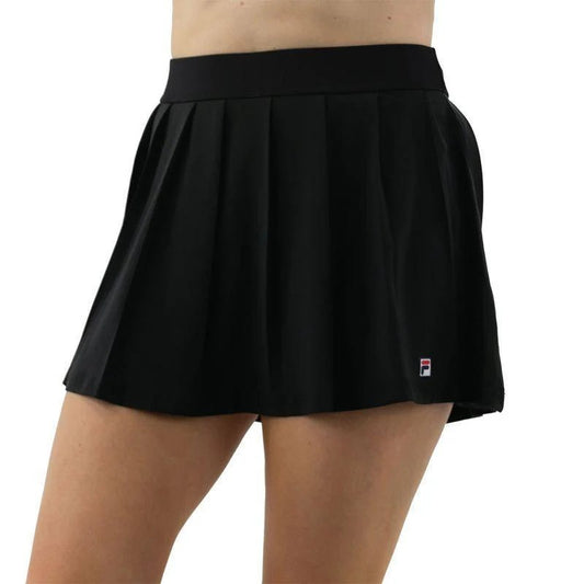 Falda pantalón de tenis con pliegues ondulados Essentials para mujer de Fila, color negro