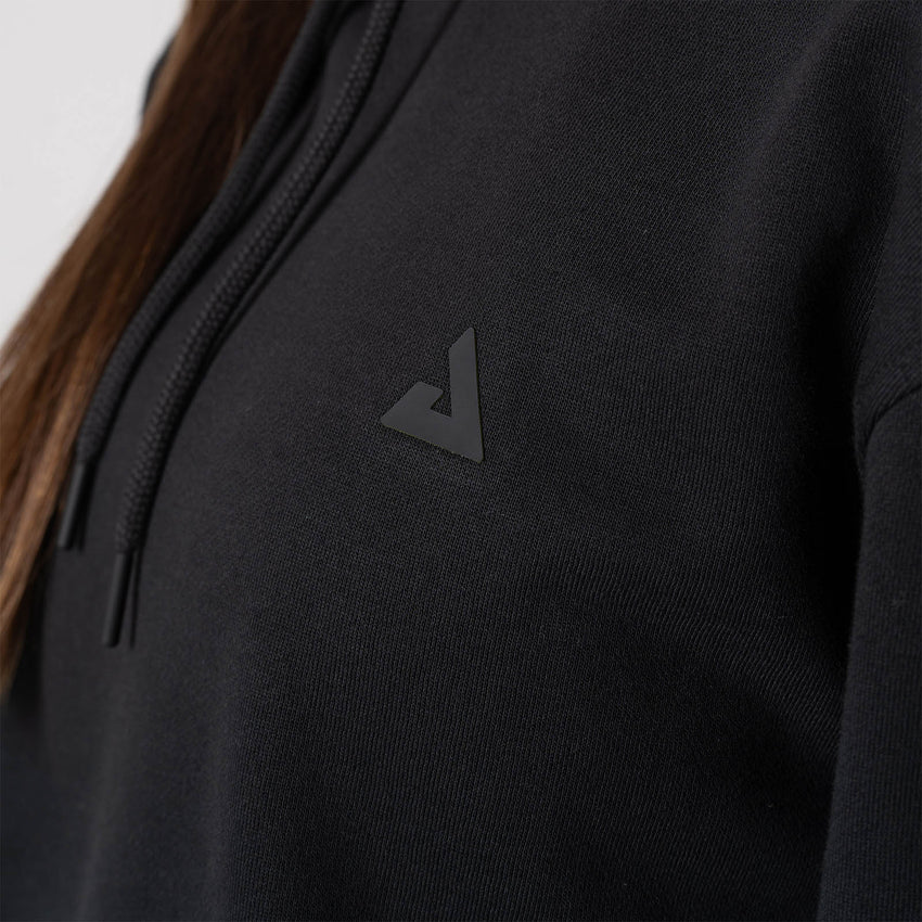 Sudadera unisex con capucha de polar Joola, color negro