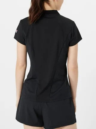 POLO DE TENIS ESENCIALES DE FILA DE MUJER NEGRO