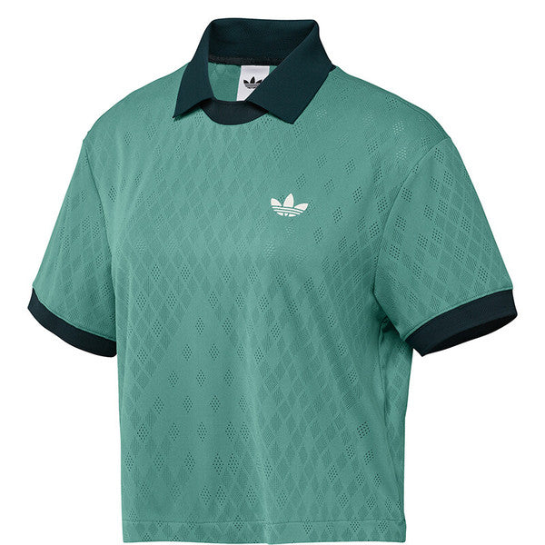 ADIDAS PRO POLO AZUL VERDE POLVO