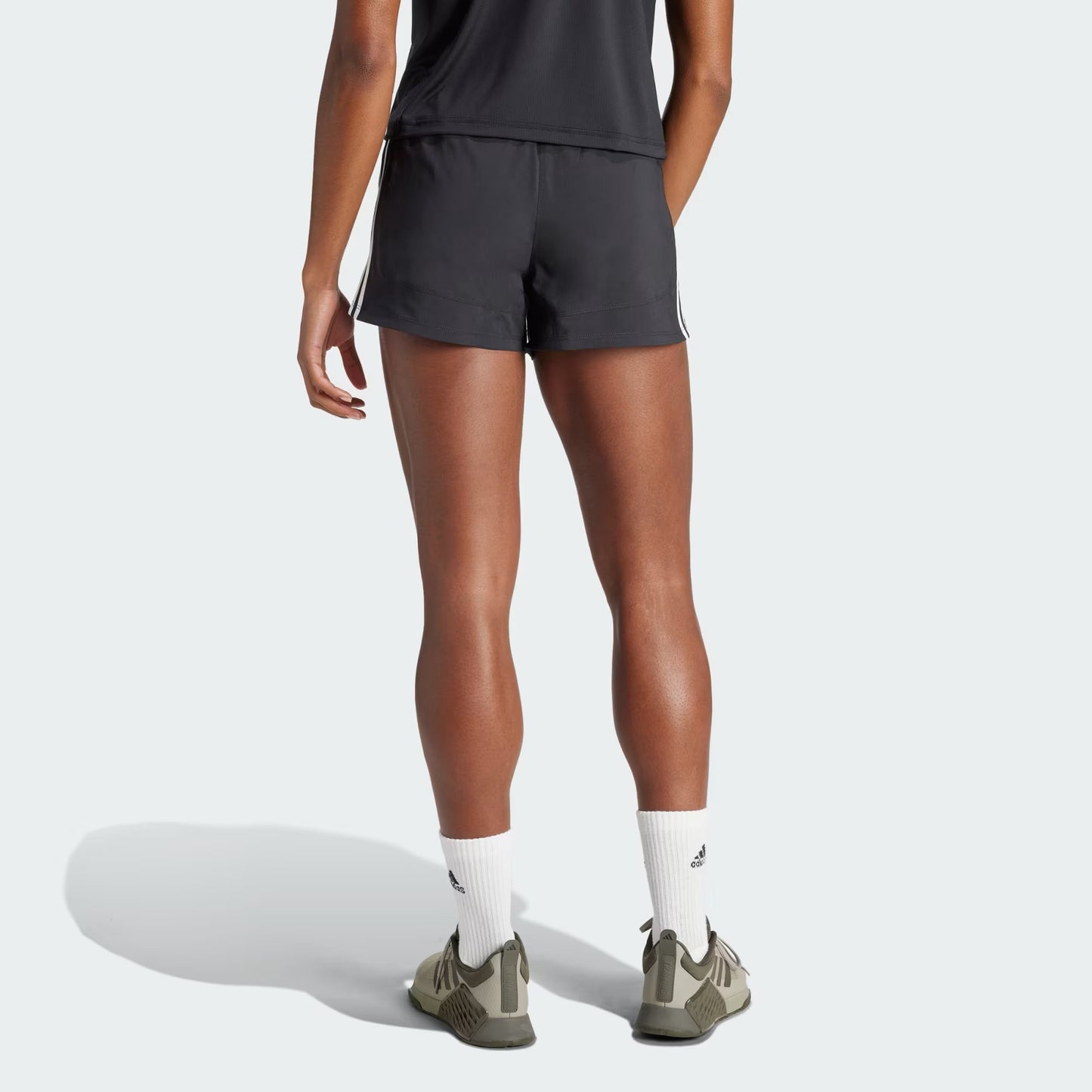 Pantalón corto alto tejido Adidas Pacer de 3 pulgadas