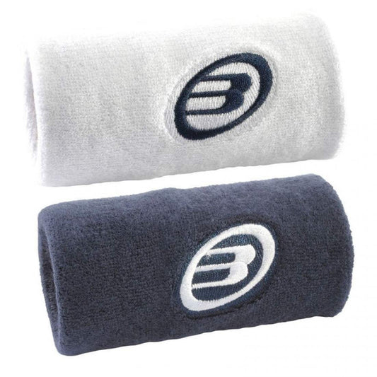 MUÑEQUERA BULLPADEL BLANCA AZUL MARINO