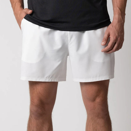 JOOLA PANTALONES CORTOS TEJIDOS PARA HOMBRE 5" BLANCO