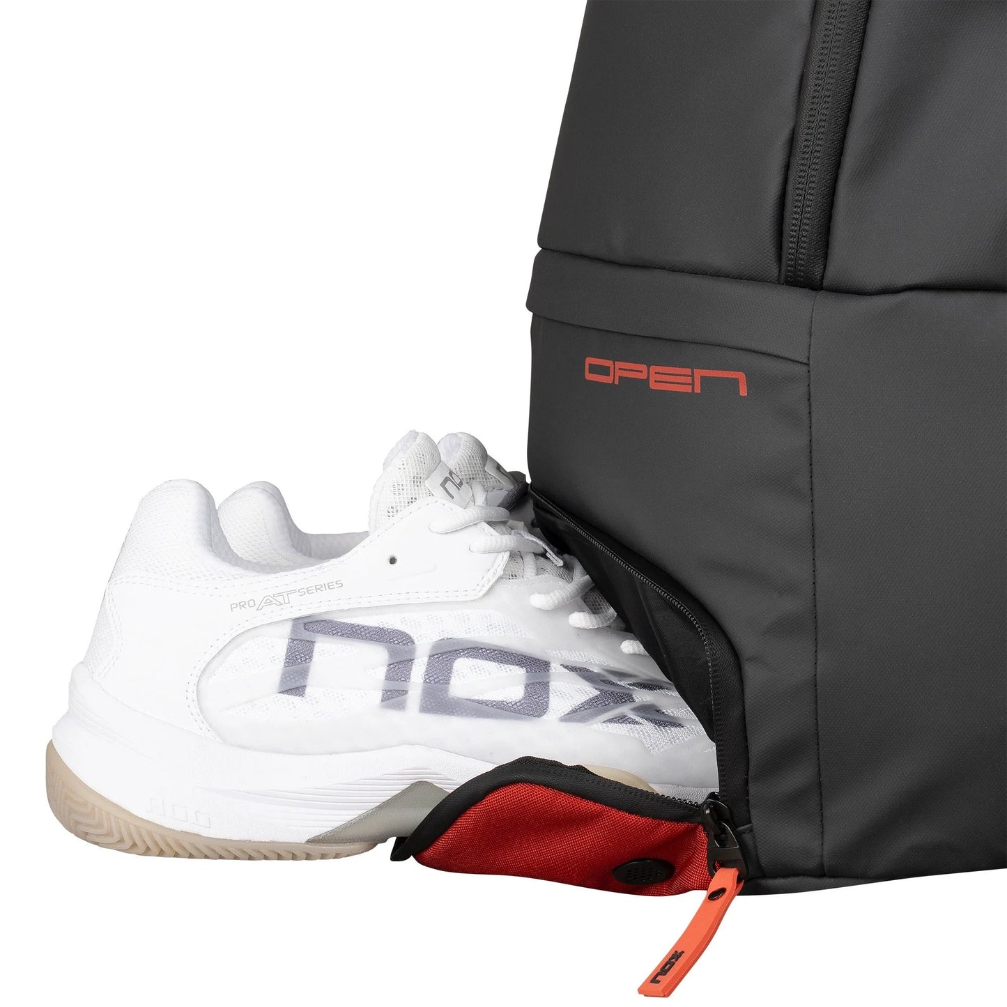 MOCHILA NOX SERIE ABIERTA NEGRO/ROJO