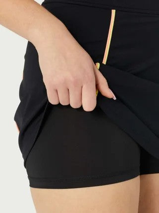 FALDA FILA MUJER BACK SPIN A-LINE NEGRA