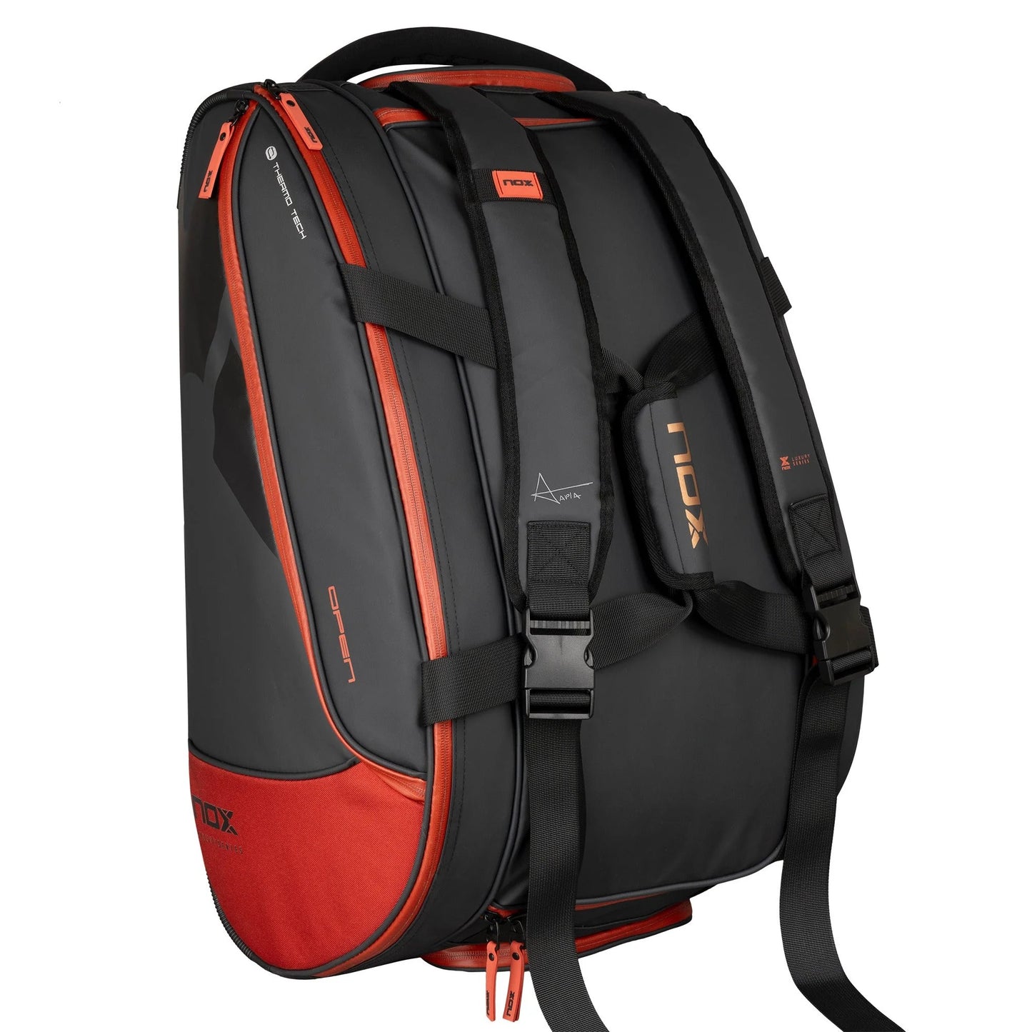 BOLSO NOX LUXURY OPEN SERIES NEGRO/ROJO