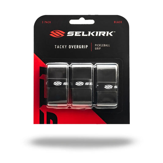 Sobregrips adhesivos Selkirk, paquete de 3, color negro