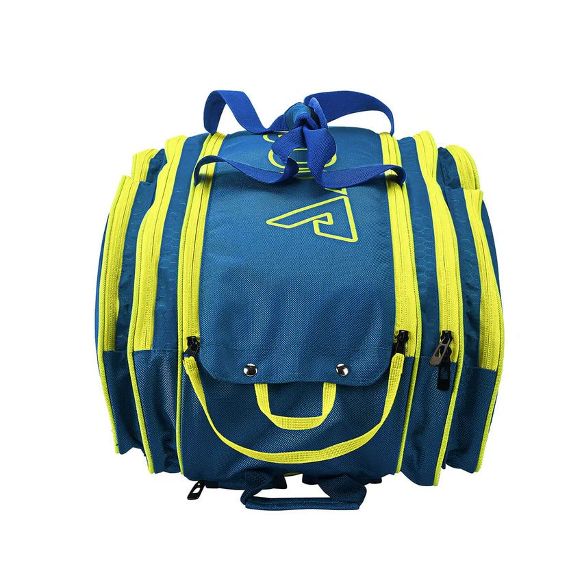 BOLSA DE PICKLEBALL JOOLA TOUR ELITE PRO, AZUL MARINO Y AMARILLO