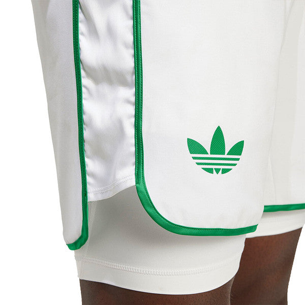 Conjunto de mallas y pantalones cortos adidas de 7 pulgadas, color blanco